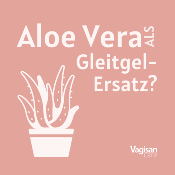 Grafische Darstellung einer Aloe Vera Pflanze im Blumentopf als Sinnbild für Aloe Vera als Gleitgel-Ersatz